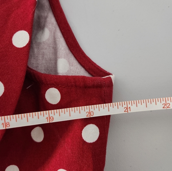 Lindy Bop Red Polka Dot Retro Women's Top, Size 18 - Picture 8 of 8